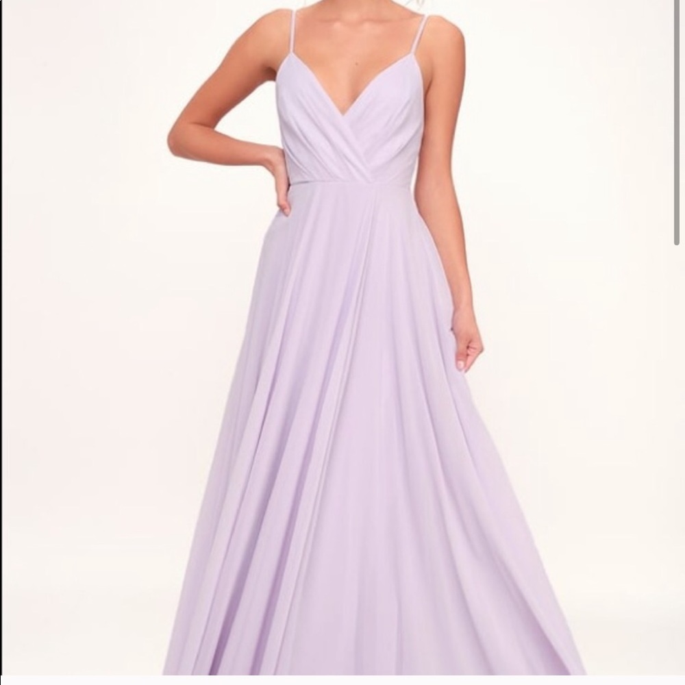 NWT Lulus all about love lavender maxi dress